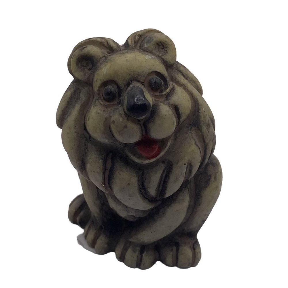 Lion Cub Stone Resin Figurine King Of Jungle VTG Mini Detail Statue Multicolor